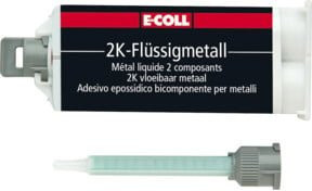 E-COLL 2K-Flüssigmetall Epoxy in Doppelkammerkartusche, 50 g - Bild 1