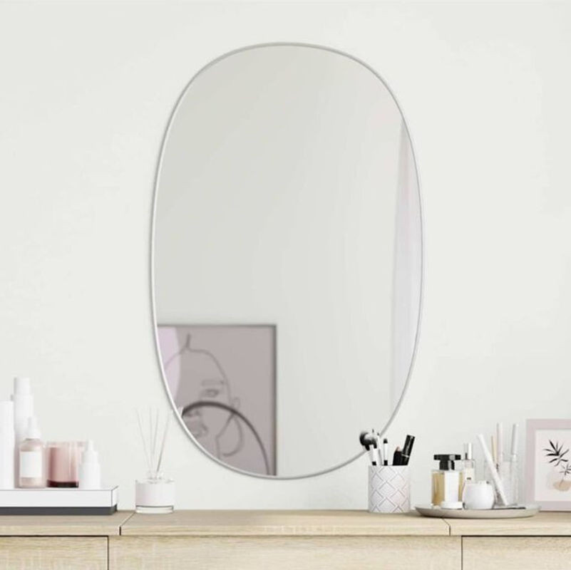 Vidaxl Wandspiegel in Silber, rechteckig, B/H: 80 x 50 cm - Bild 1