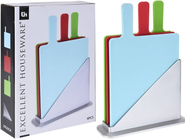 Schneidbrettset Excellent Houseware in Multicolor mit Silber-Akzenten - Bild 1