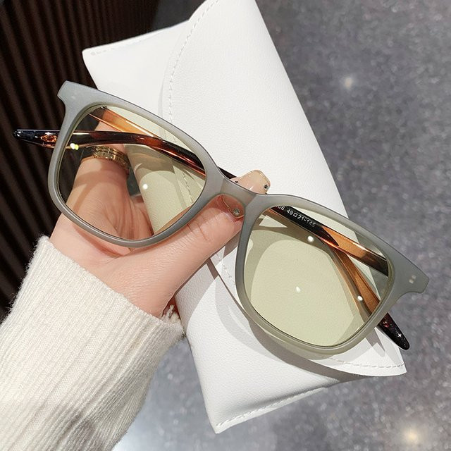 Sonnenbrille, quadratisch, Unisex, Vollrand, grau, Kunststoff - Bild 1