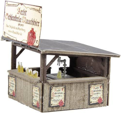 MBZ H0 Bierbude aus Holz mit Ausstattung - Bild 1