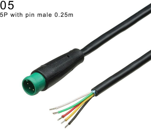 SHrunxin E-Bike Zubehör Wasserdichter Display Stecker 5 Pin in Schwarz - Bild 1