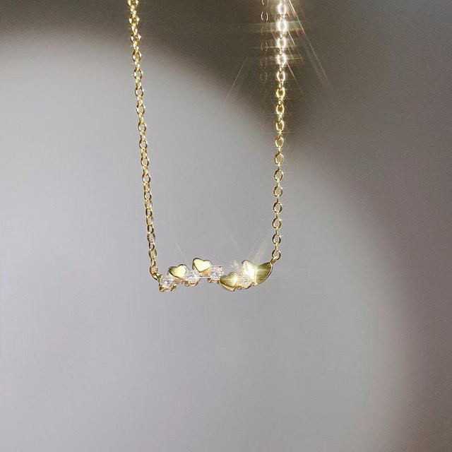 Lucky Star Jewelry Halskette, Herzförmig, Kupfer, Gold, Zirkonia, Damen - Bild 1