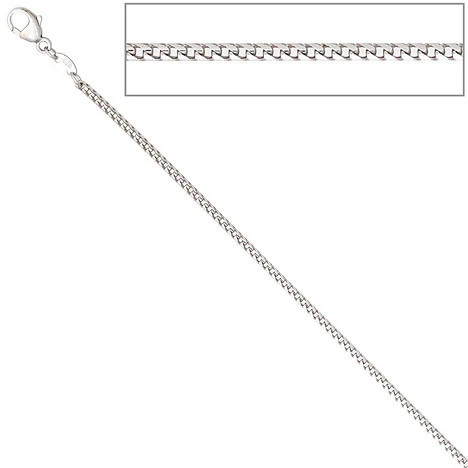 Colfem Halskette 585 Weißgold, 1,5 mm, 45 cm, Unisex - Bild 1