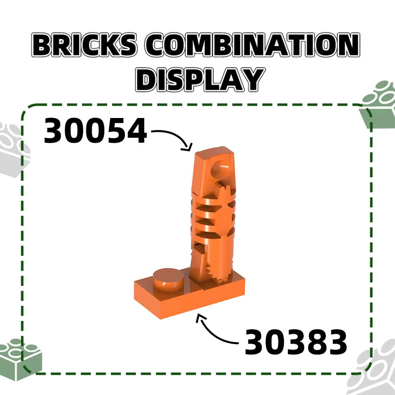 Wange 30383 Scharnierplatte 1 x 2 in Grau, 263 Stück Baustein-Zubehör aus Kunststoff für DIY-Modelle - Bild 2