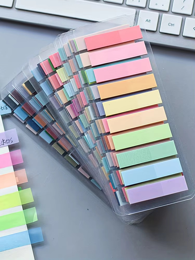CHENJ 400 Stück Vintage-Markierer aus Kunststoff, transparent, 10 Farben gemischt - Bild 5