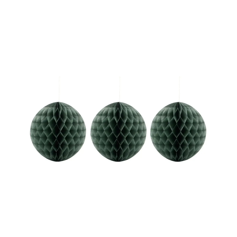 House Doctor Weihnachtsornamente Orb aus Papier, grün, 3 Stück, Durchmesser: 20 cm - Bild 1