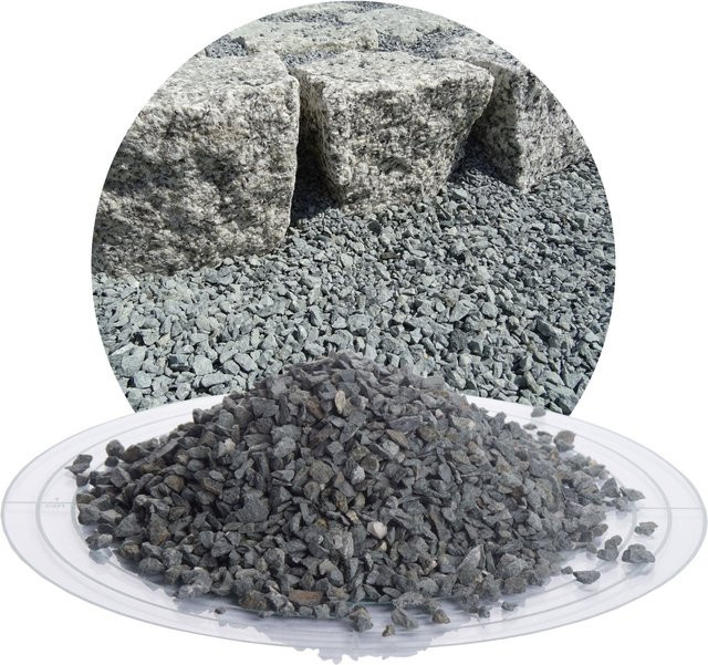 SCHICKER MINERAL Diabas Pflastersplitt Grau, 2-5 mm, 25 kg - Bild 1