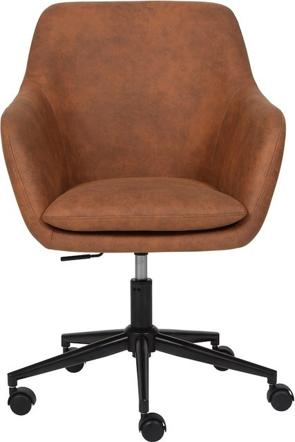 Inter Link Bürostuhl Workrelaxed modern in Rostig/Braun mit Armlehnen und Rollen - Bild 1