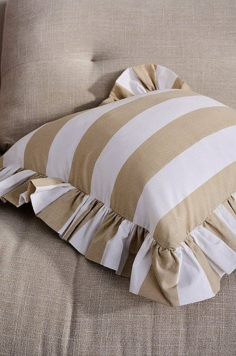 Jotex Kissenbezug FREDDIE gestreift in Beige aus Baumwolle, B/B: 50 x 50 cm - Bild 1