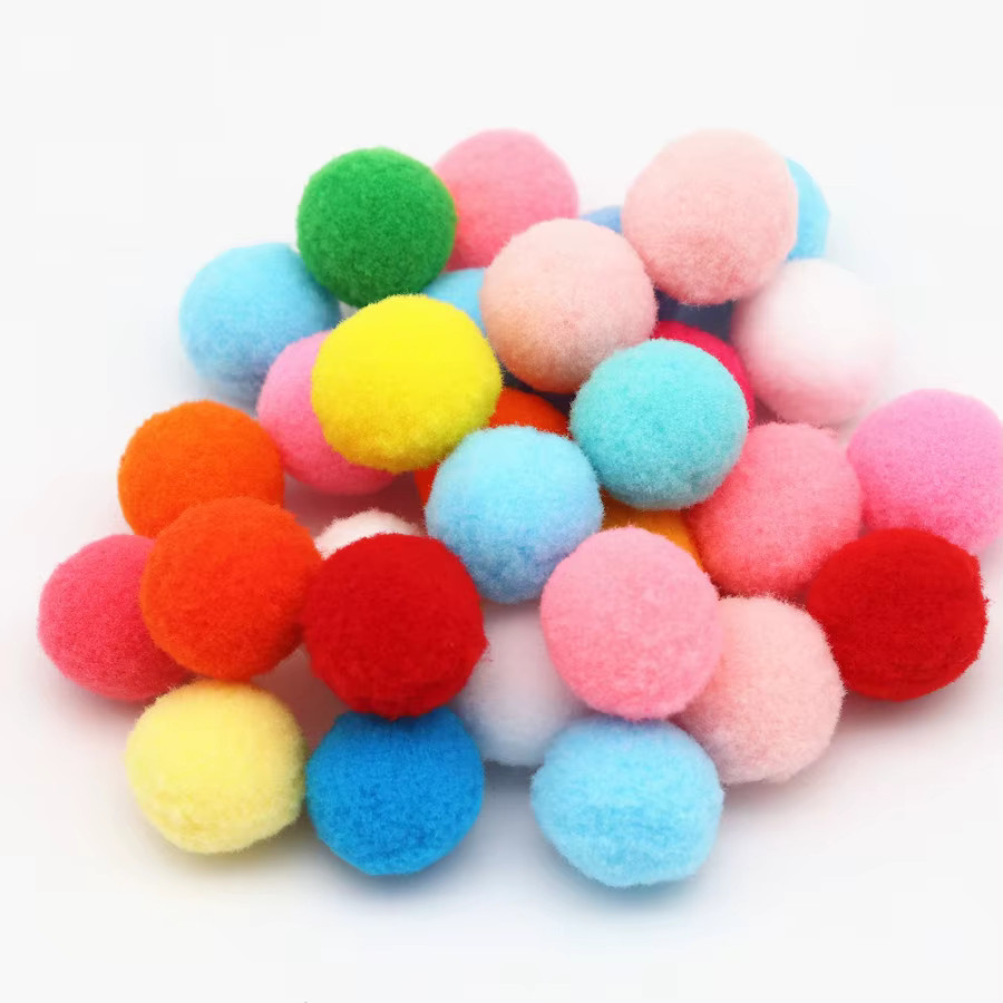 Bunte Pompons-Kugeln aus weichem Plüsch für DIY-Handwerk und Nähzubehör, 36 Stück, Durchmesser: 2,5 cm, Multicolour - Bild 2