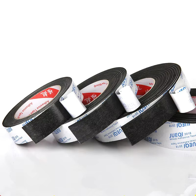 Selbstklebendes doppelseitiges Schaumstoffband in Schwarz, 5 m Länge, Stärke: 1 mm - Bild 2