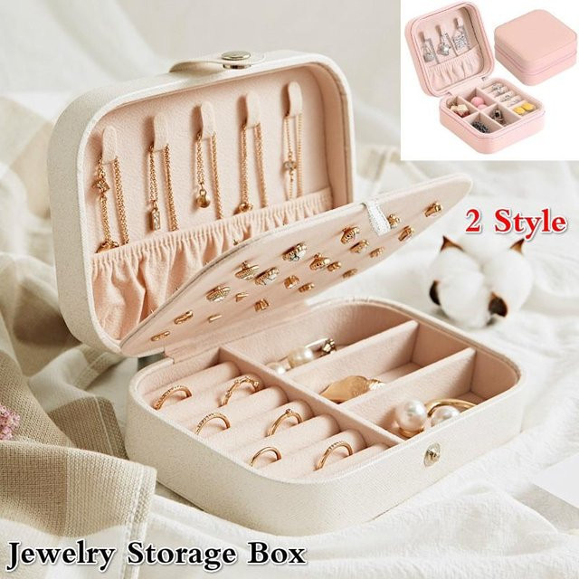 Schmuckaufbewahrungsbox YuTao Soliloquy 028 aus PU-Leder in Grau als Reise-Organizer für Schmuck und Kosmetik - Bild 1