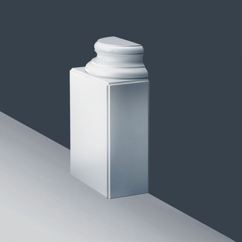 Orac Decor Stuck Halbsäule K1131 Luxxus Sockel für Säulensegmente in Weiß, Höhe: 57,5 cm - Bild 1