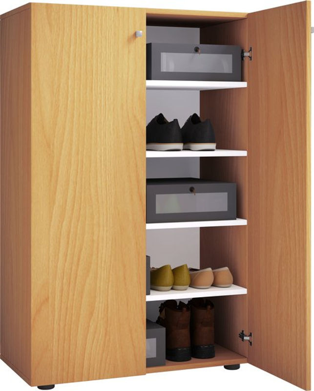 VCM Schuhschrank Lona in Buche und Braun, B/H/T: 70 x 110 x 39 cm - Bild 4