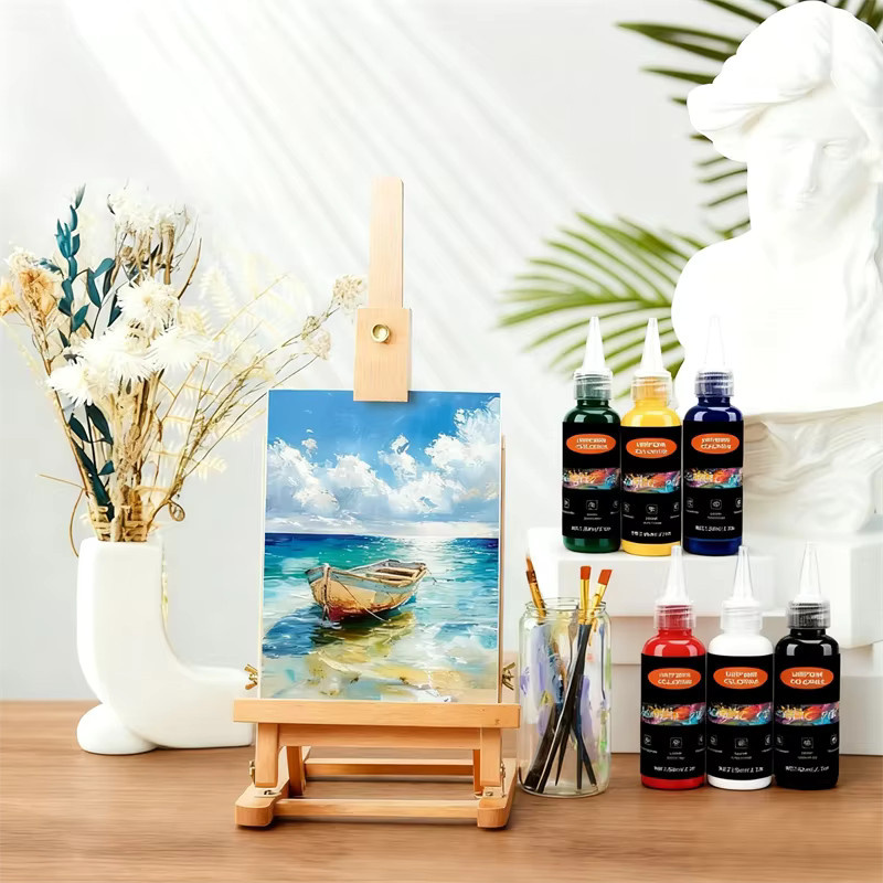 6-Farben-Airbrush-Pigment-Set mit 50 ml wasserbasierten Premium-Acryl-Pigmenten in Multicolour für Kunst und DIY-Projekte - Bild 3