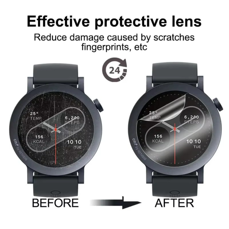 Nothing CMF Watch Pro 3/2 Screen Protector, Hydrogel Film, Silikon, transparent - Bild 5