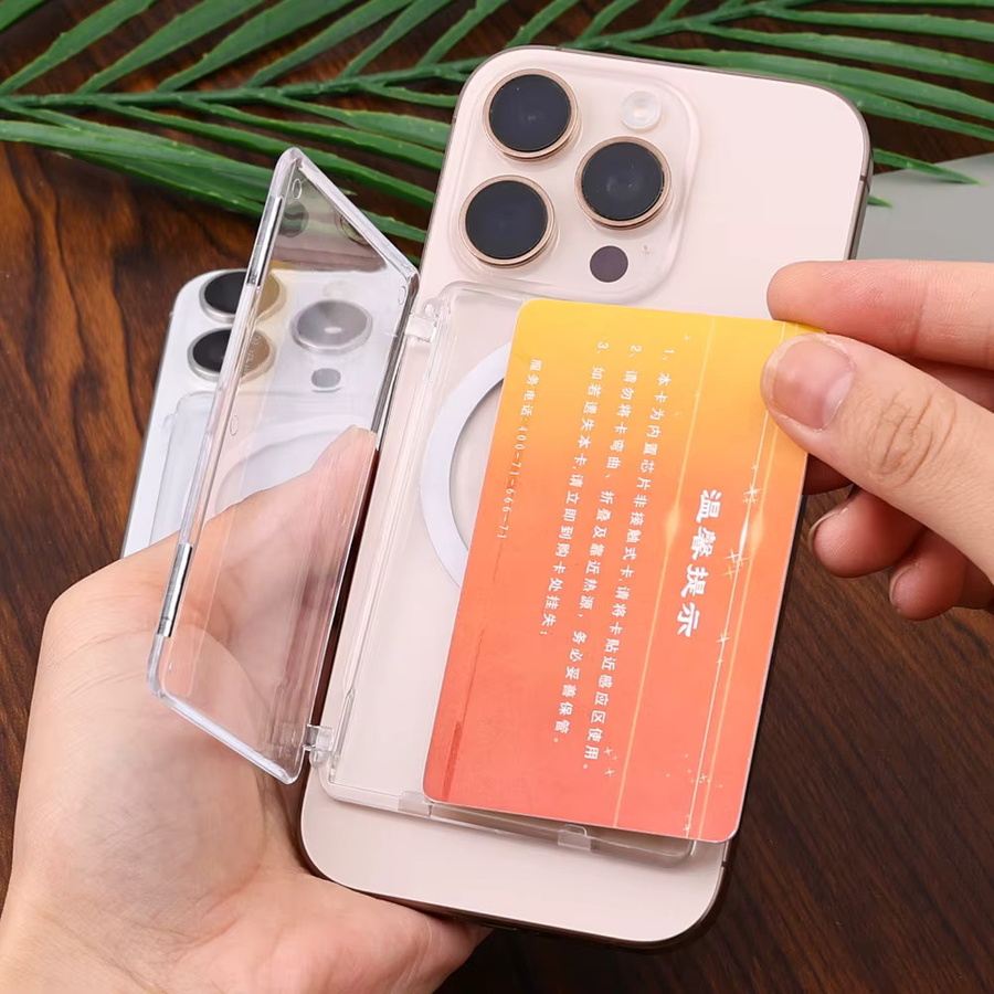 BAPPSUS Transparente Magnetische Kartenhalter-Brieftaschenhülle für iPhone, Samsung und Xiaomi mit MagSafe Kompatibilität - Bild 5