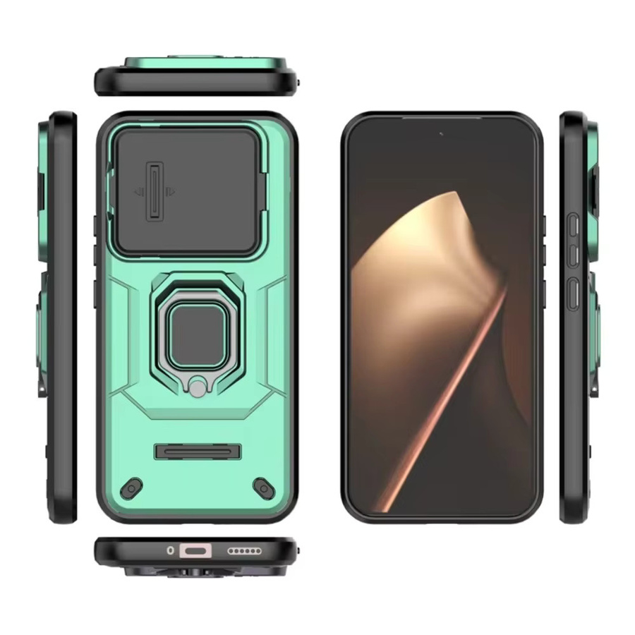 Robuste Xiaomi Mi 15T Pro 15T Handyhülle mit magnetischem Ring und Kameraobjektiv-Schutz in Schwarz - Bild 2