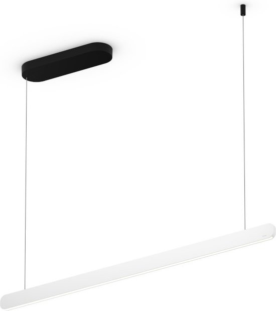 Occhio Mito linear volo 100 up LED-Pendelleuchte in Schwarz matt mit weißem Kopf, dimmbar mit Occhio air Modul und x-tra warm LED (2200K - 3500K, Narrow) - Bild 1