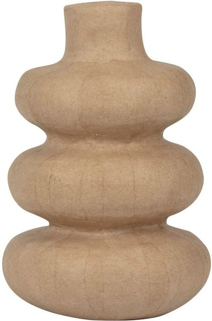 Wasserdichte Vase Bubble in Braun im modernen Design aus Pappmaché und Kunststoff, Höhe: 22,0 cm, Breite: 15,0 cm - Bild 1