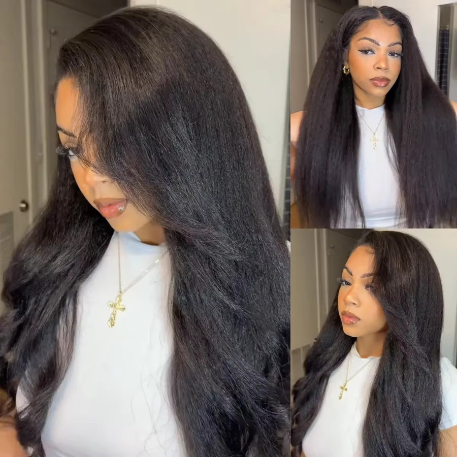 hairmoda V-Part Echthaarperücke, Kinky Straight, Yaki Straight, Damen - Bild 3