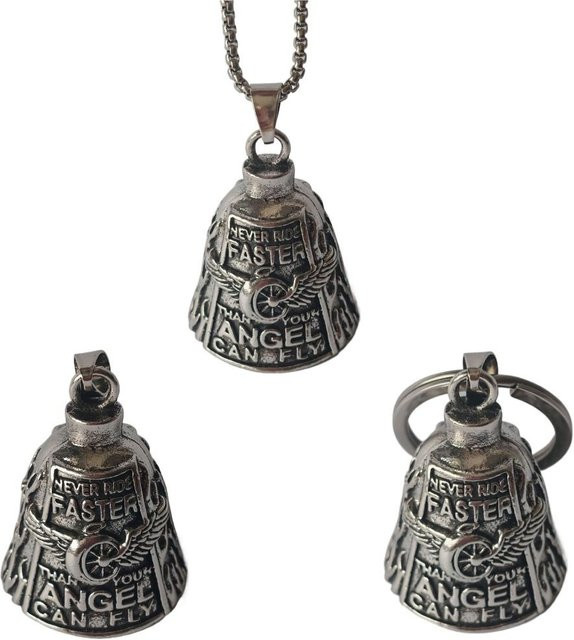Anhänger Motorrad Schutzglocke, Legierung, Silber, Punk, Unisex - Bild 1