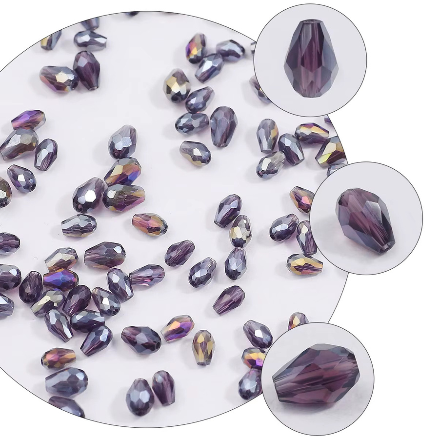 JHNBY Spacer Perlen, Violett, Österreichisches Kristallglas, 3x5/4x6mm - Bild 4