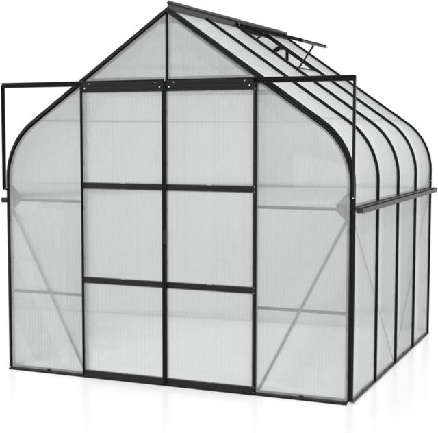 Vitavia Gewächshaus Diana 6700 in Schwarz mit 4 mm HKP-Platten und 6,7 m² Fläche - Bild 1