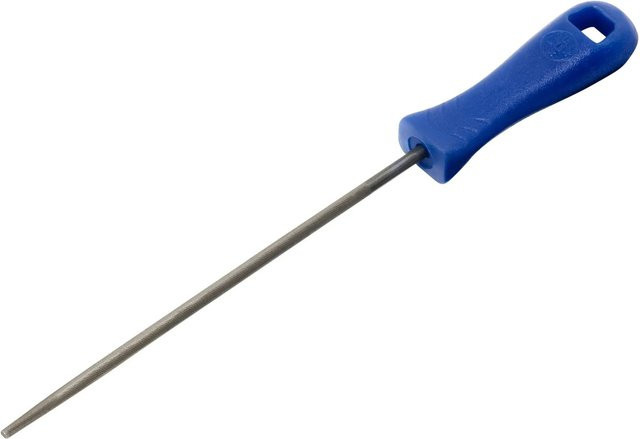LUX-TOOLS Schlüsselfeile rund in Blau, Länge: 100 mm - Bild 1