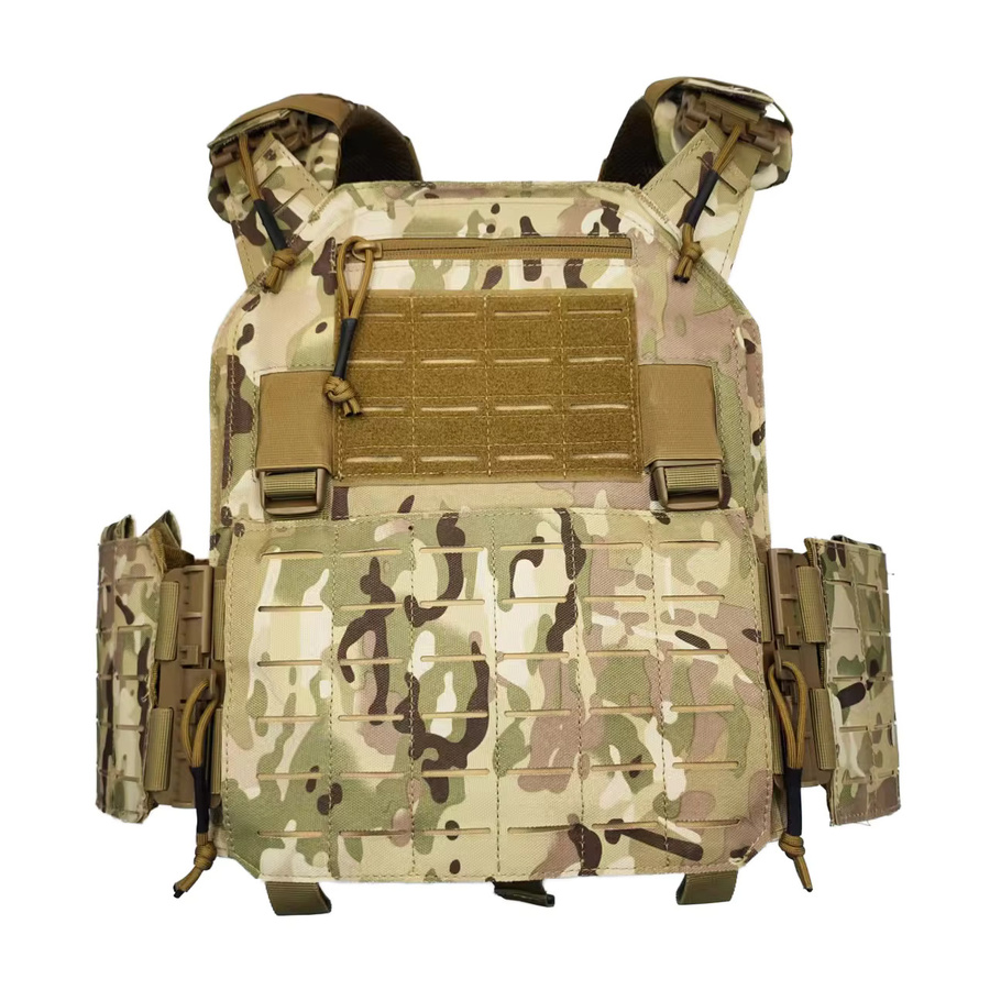 AnruiGe PROTECT Taktische Schutzweste mit Schnellverschluss und verstellbarem Plattenträger in Schwarz, Grün oder Camouflage - Bild 1