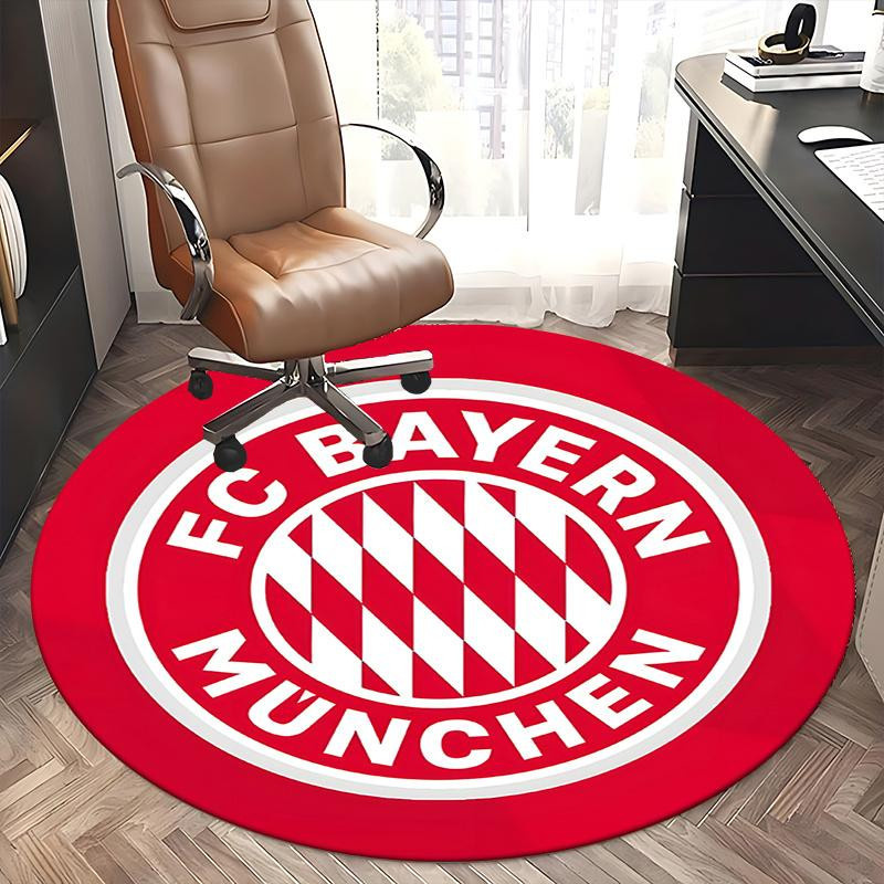 Runder Teppich FC Bayern München Fußball Trikot Design von Yun Heng Three, Farbe Rot, Durchmesser: 80 cm, Maschinenwaschbar und Rutschfest - Bild 5