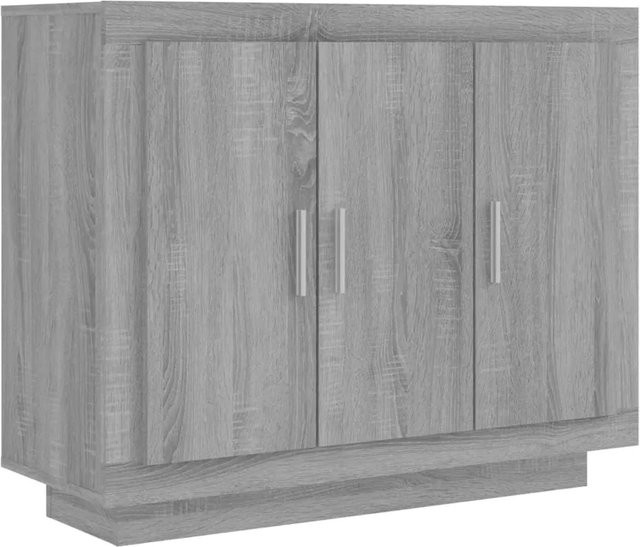 vidaXL Sideboard Grau Sonoma aus Holzwerkstoff B/T/H: 92 x 35 x 75 cm - Bild 1