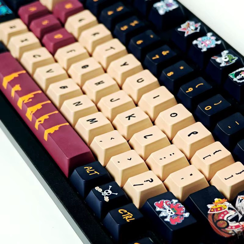 Bandai One Piece Anime PBT Keycaps Set mit 132 Tasten in Multicolour für mechanische Tastaturen mit Kreuzachse - Bild 4
