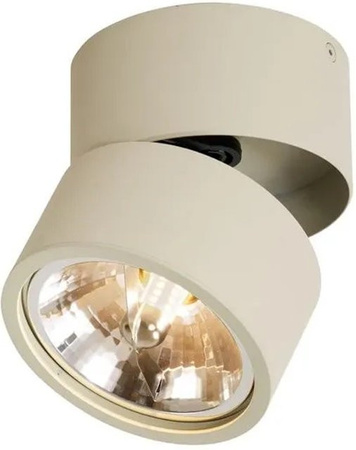 QAZQA Moderner Deckenstrahler Go Nine in Beige, Rund, Schwenkbar und Neigbar mit G9 Fassung