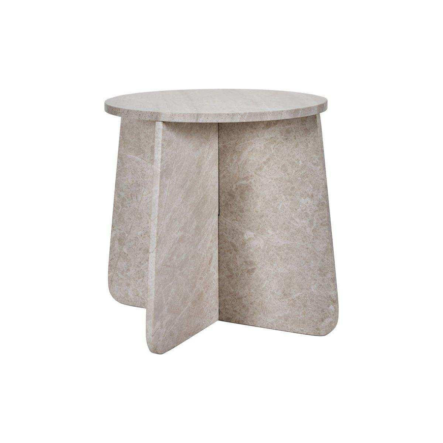 House Doctor Beistelltisch Marb in Beige mit Marmoroberfläche - Bild 1