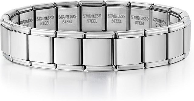 GEMOSA Charm-Armband Edelstahl, Silber, 9mm, Unisex - Bild 1