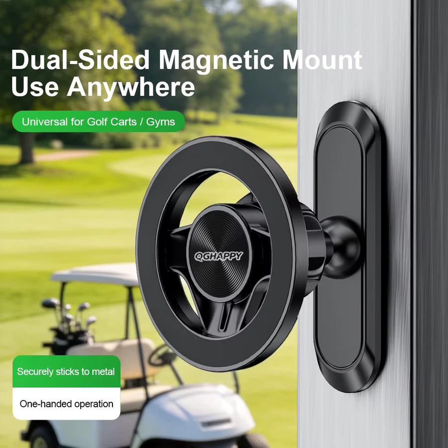QGhappy Magnetische Auto-Handyhalterung für MagSafe in Schwarz, Verstellbarer und Abnehmbarer Anti-Rüttel-Ständer für iPhone 17 16 Pro und Samsung - Bild 4