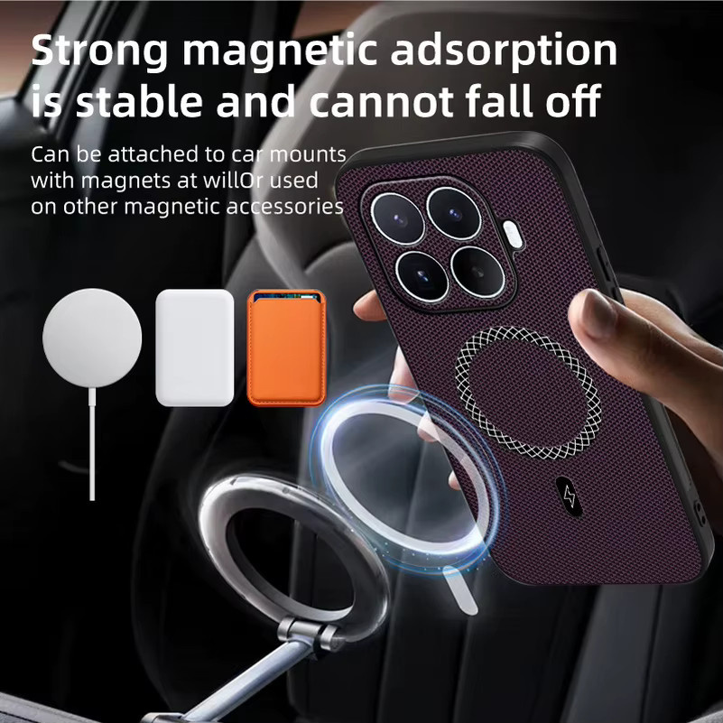 Magnetische Silikon-Schutzhülle mit feiner Stoff-Textur für Xiaomi 17T Pro, 15T und 14T Pro in Schwarz - Bild 3