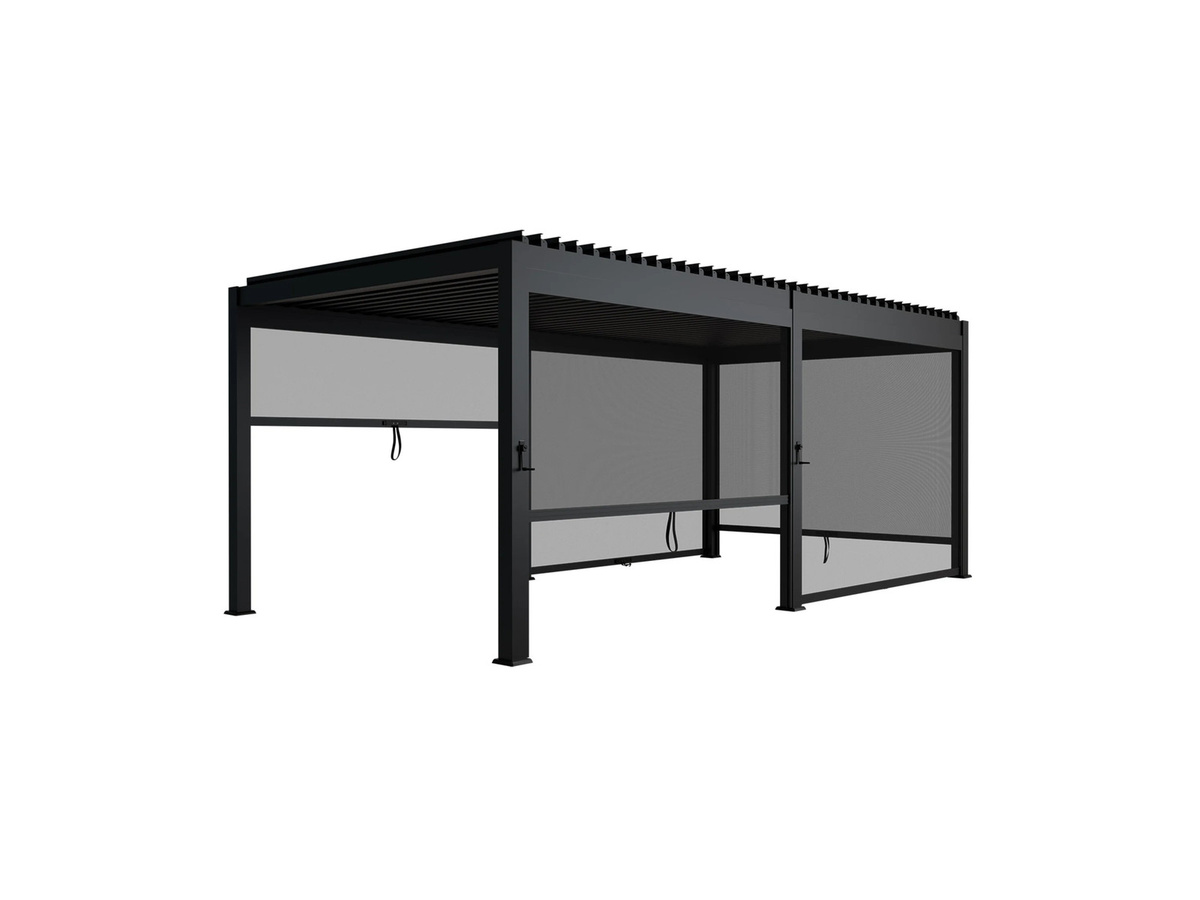 Juskys Pergola Lamellendach Tahiti Terrassenüberdachung aus Stahl in Anthrazit B: 5,9 m, T: 3 m - Bild 4