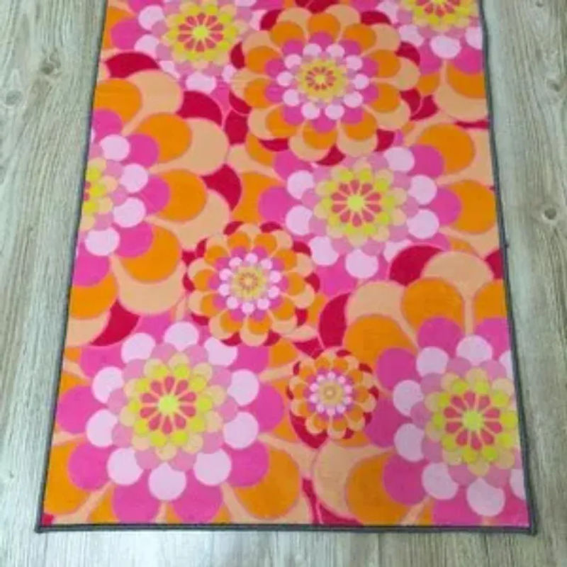 Karpetti Bunter Teppich mit Retro-Blumenmuster in Pink und Orange, B/B: 180 x 230 cm - Bild 4
