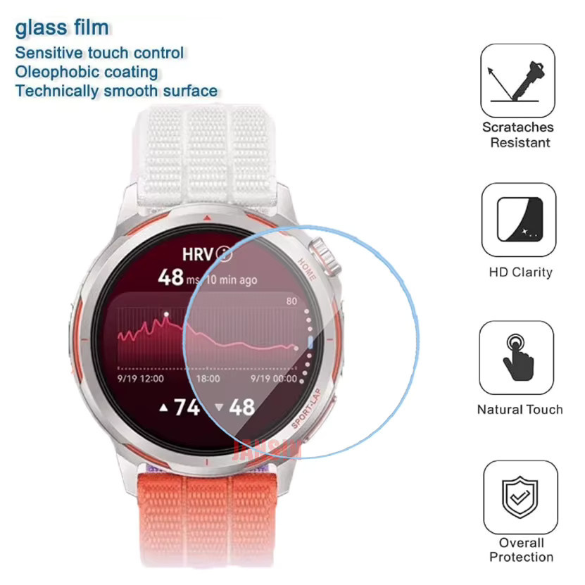 Huawei Watch GT Runner 2 Displayschutzfolie aus 9H gehärtetem Glas, transparent - Bild 3