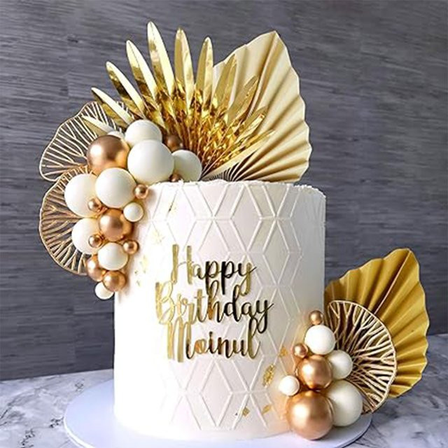 LaVenty Boho Kuchen Dekoration Kugeln in Champagner Rose und Gold für Geburtstag und besondere Anlässe - Bild 1