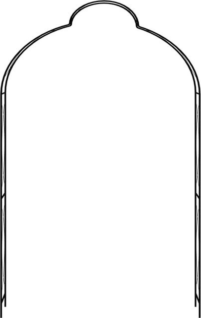 vidaXL Rosenbogen aus Eisen in Schwarz B: 150 cm, T: 34 cm, H: 240 cm - Bild 1