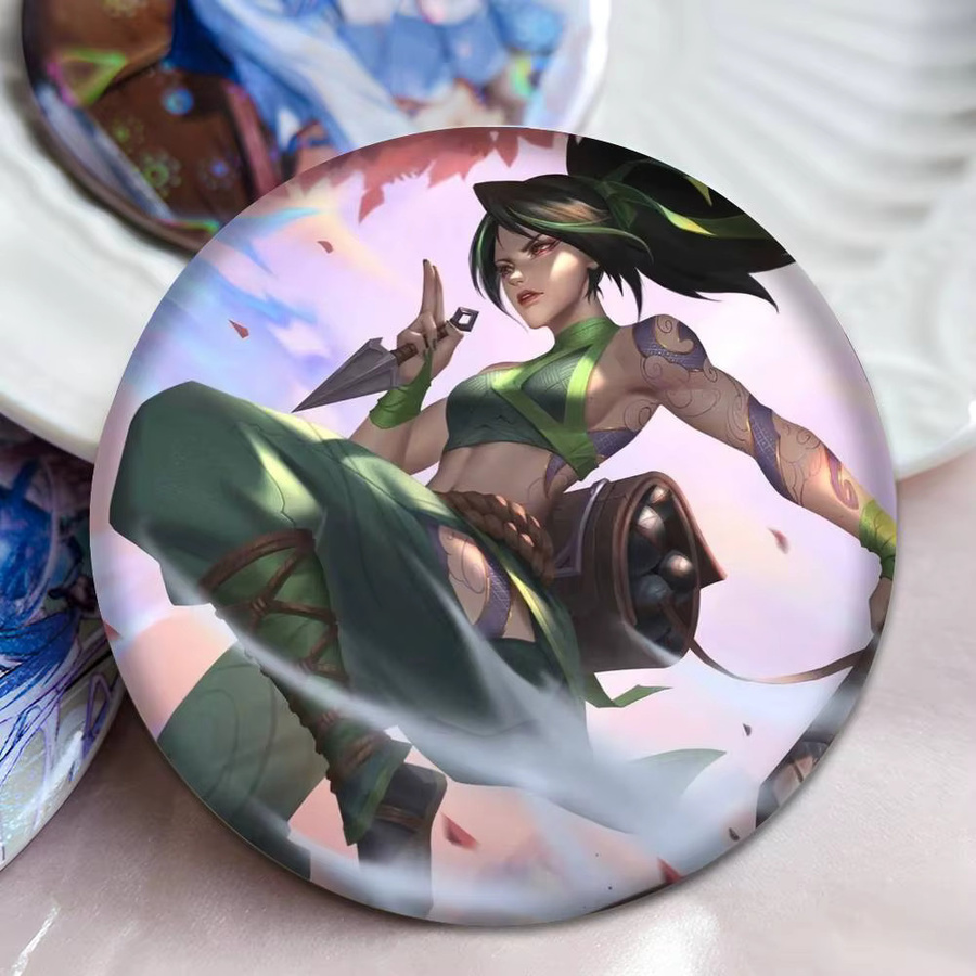 Brosche Akali LOL Game KDA Anime, Unisex - Bild 3