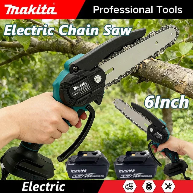 Makita Akku-Elektrokettensäge 6 Zoll in Türkis für 18V Akku - Bild 1