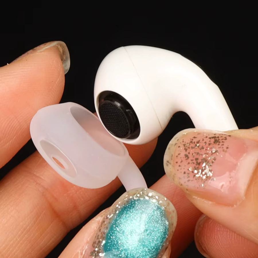 Silikon-Ohrstöpsel für Apple AirPods Pro 3 in Weiß, 6-1 Paar rutschfeste In-Ear Schutz-Ohrpolster - Bild 3