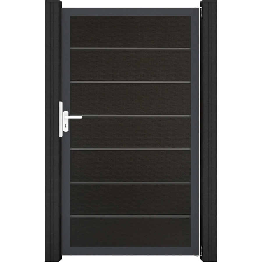 GroJa Solid Grande Premium Steckzauntor Schwarz B: 100 cm, H: 180 cm - Bild 2