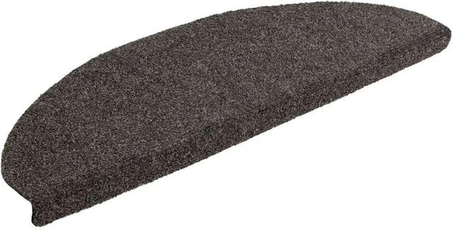 vidaXL Stufenmatten selbstklebend Anthrazit Halbrund aus Nadelvlies, 15 Stück, B: 65 cm, T: 21 cm, H: 4 cm - Bild 1