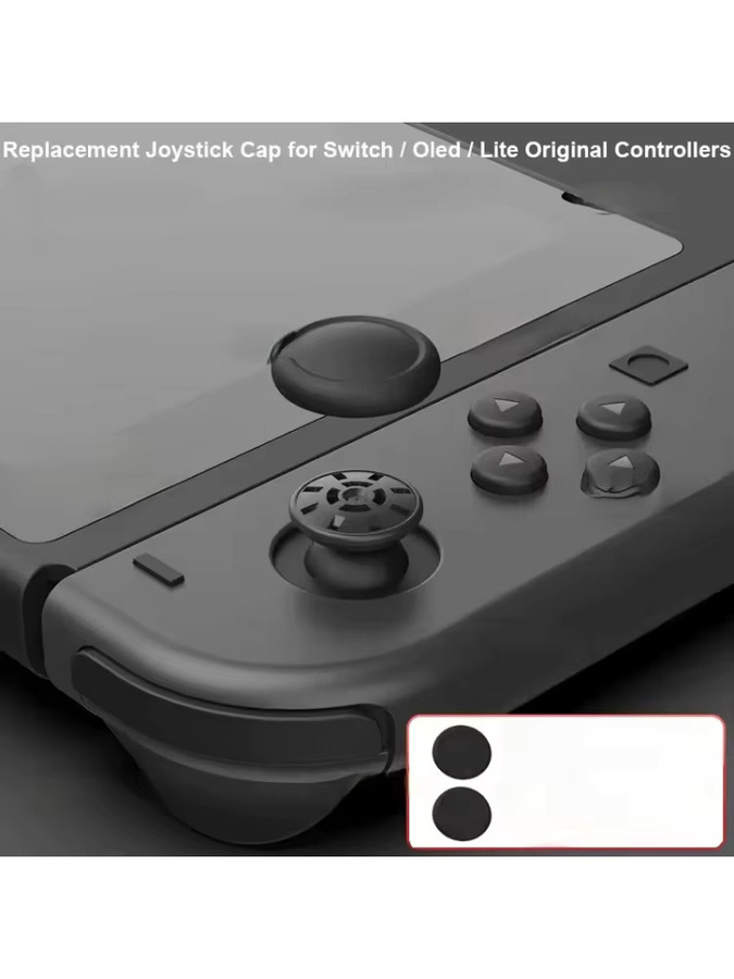 Joystick-Ersatzkappen in Schwarz für Nintendo Switch, OLED und Lite Controller als 3D Analog Thumbstick Grip Reparaturset - Bild 7